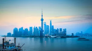 高清上海外滩夜景图片_9