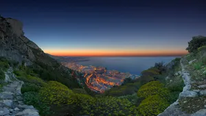 摩纳哥海湾夜景风景图片_9
