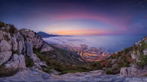 摩纳哥海湾夜景风景图片_10