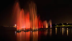 高清音乐喷泉夜景图片_5