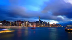 维多利亚港夜景图片_8