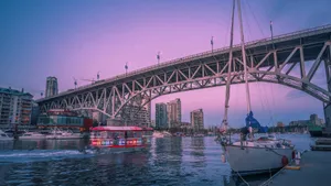 加拿大温哥华福尔斯溪港湾夜景图片_3