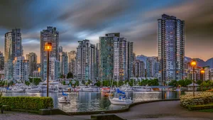 加拿大温哥华福尔斯溪港湾夜景图片_16