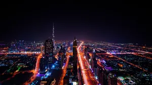 唯美阿联酋城市夜景图片_5