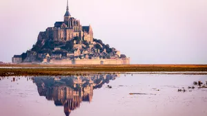 法国圣米歇尔山城堡风景图片_2