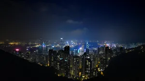 不夜城香港夜景图片_8