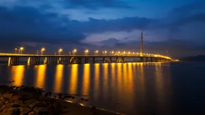 桥梁大桥夜景图片_3