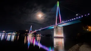 桥梁大桥夜景图片_4