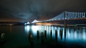 桥梁大桥夜景图片_5