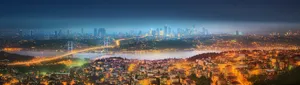双屏城市夜景图片壁纸_2