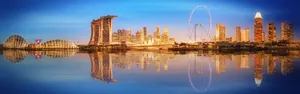 双屏城市夜景图片壁纸_5