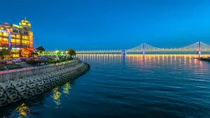 天津滨海新区夜景图片_2