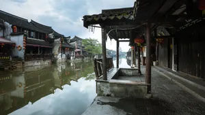 浙江西塘古镇风光图片_3