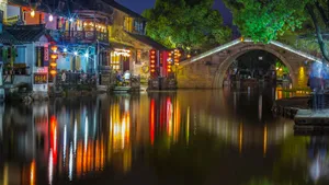 浙江西塘古镇风光图片_6