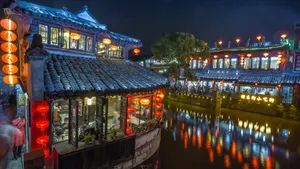 浙江西塘古镇风光图片_8