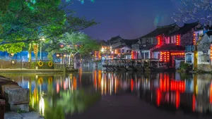 浙江西塘古镇风光图片_9