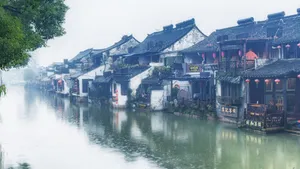 烟雨西塘古镇壁纸_1