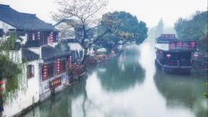 烟雨西塘古镇壁纸_2