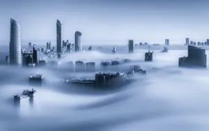 迪拜雾中仙境风景壁纸_2