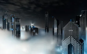 迪拜雾中仙境风景壁纸_3