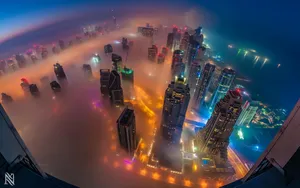 迪拜雾中仙境风景壁纸_5