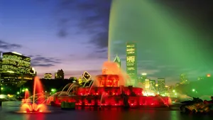 喷泉广场图片壁纸_2