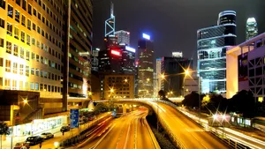 璀璨城市灯光夜景图片_3