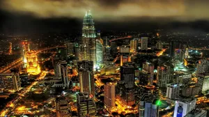 璀璨城市灯光夜景图片_6