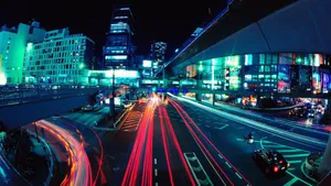 璀璨城市灯光夜景图片_14