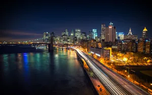 曼哈顿夜景风光壁纸_6