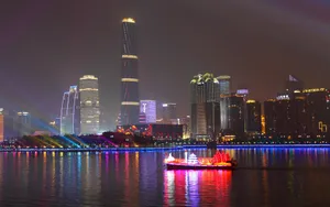 广州亚运村夜景图片_2