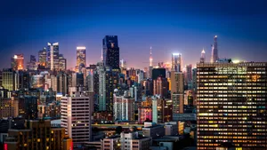 东方明珠上海之夜美景壁纸_2