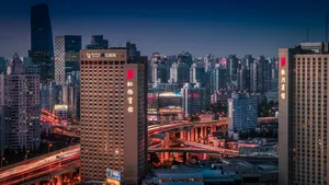 东方明珠上海之夜美景壁纸_3