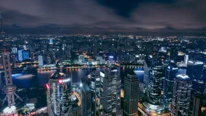 东方明珠上海之夜美景壁纸_5