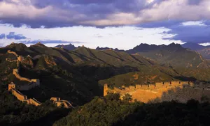 俯视金山岭长城风景_5