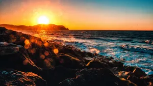 唯美的夕阳风景图片_7