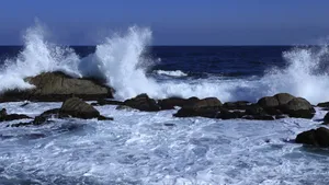 高清大海浪花图片_7