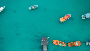 唯美海边鸟瞰图片_7