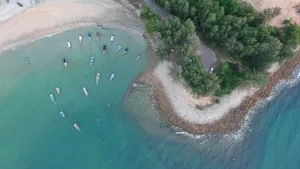 唯美海边鸟瞰图片_8