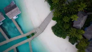 唯美海边鸟瞰图片_9