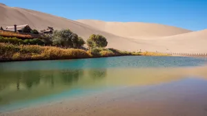鸣沙山月牙泉风景图片_6