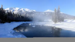 冬季喀纳斯湖雪景图片_8