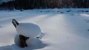 冬季喀纳斯湖雪景图片_9