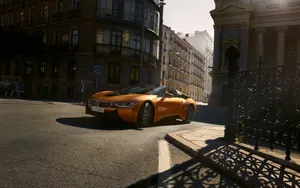 BMW i8 敞篷跑车图片壁纸_2