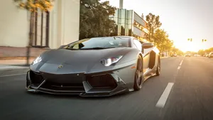 2016年新款灰色兰博基尼汽车_3