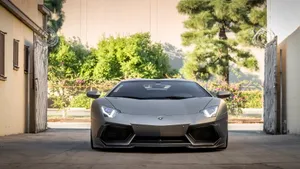 2016年新款灰色兰博基尼汽车_9