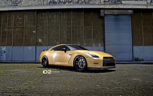黄色战神GT-R壁纸_4