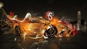 梦幻汽车动物创意设计壁纸_5