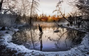 吉林长白山魔界雪景图片_3