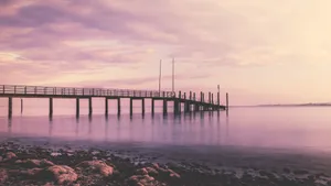 高清海上栈桥图片_5